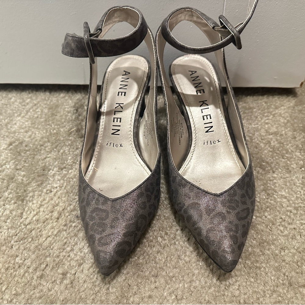Anne Klein Silver Patterned Heels - image 2